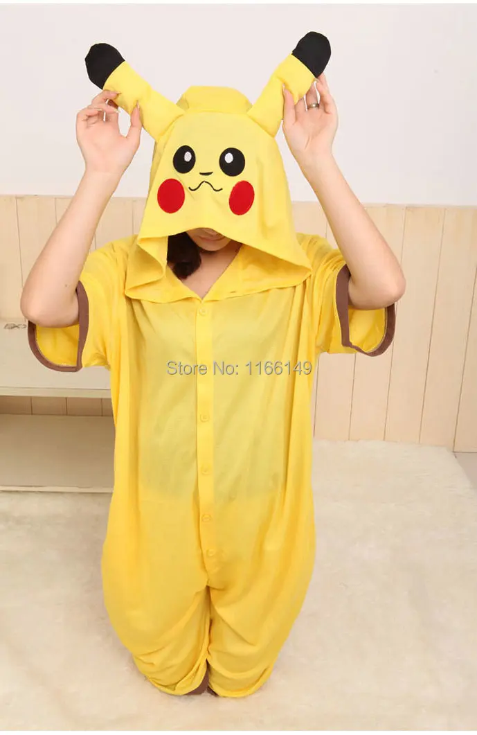 Pokemon Pikachu Summer for Adults Cartoon Animal Onesies Pajamas