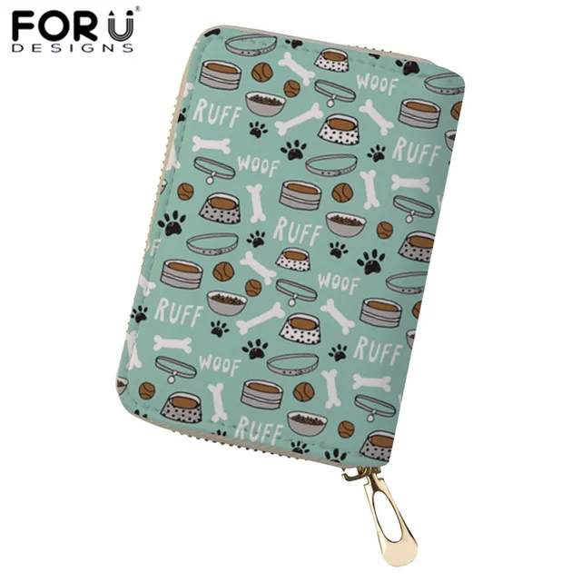Forudesigns Pu Leather Card Id Holder Dog Bone Paw Print Credit Forudesigns Pu Leather Card Id Holder Dog Bone Paw Print Credit Women Business