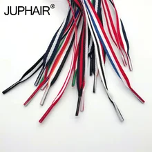 1 Pair Canvas Shoes Color Decorating Pattern Colorful Shoelaces Flat Laces Shoelaces Laces Red White Blue Polyester Stripe Lace