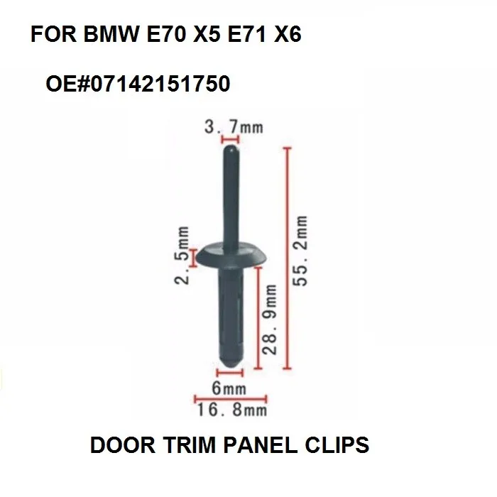 Заклепка для открывания колес для BMW E70 X5 E71 X6 глухая заклепка для обшивки колесной арки oe#07142151750