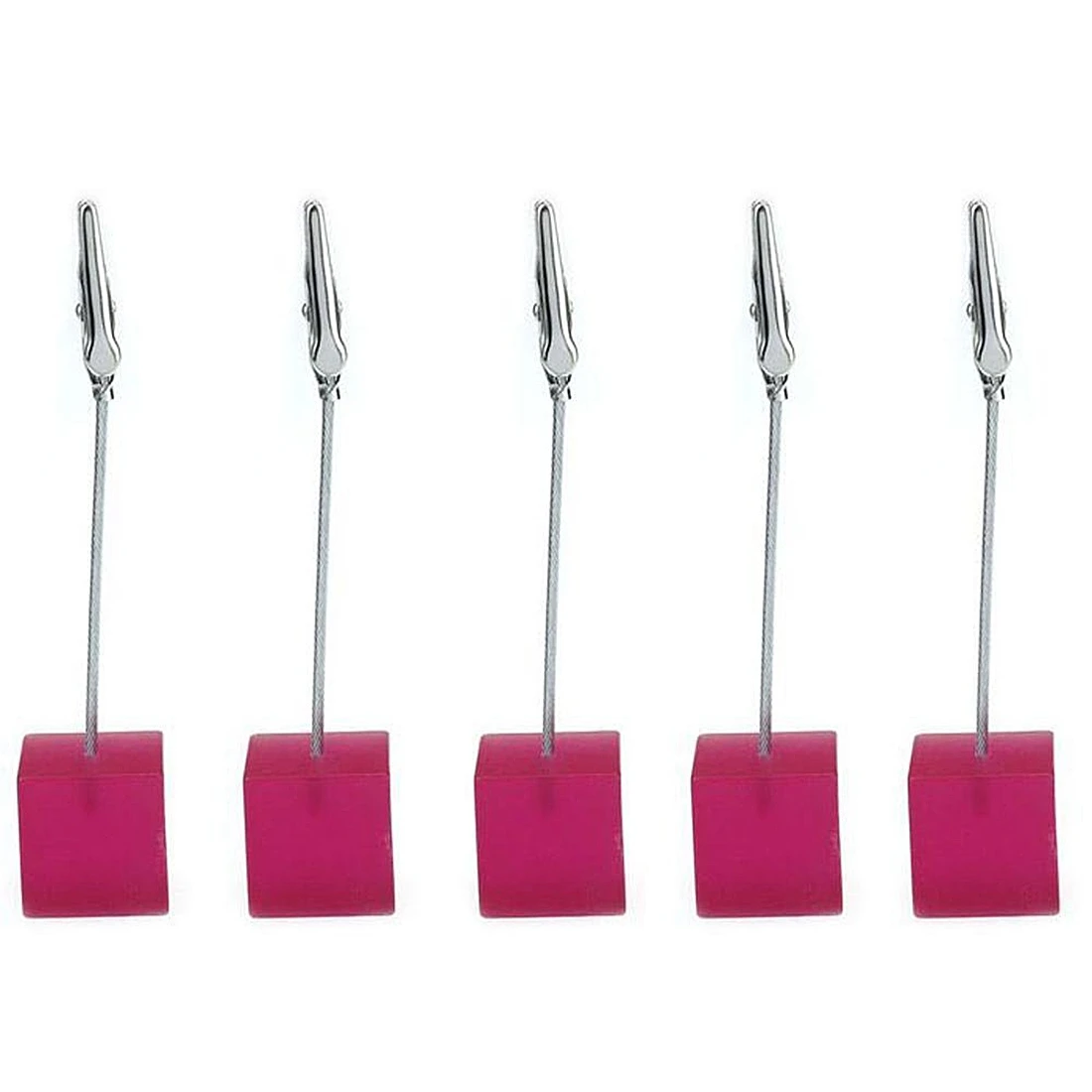 5X 5pcs Memo Clips Card Holders Wedding Name Table Setting Marker (Pink
