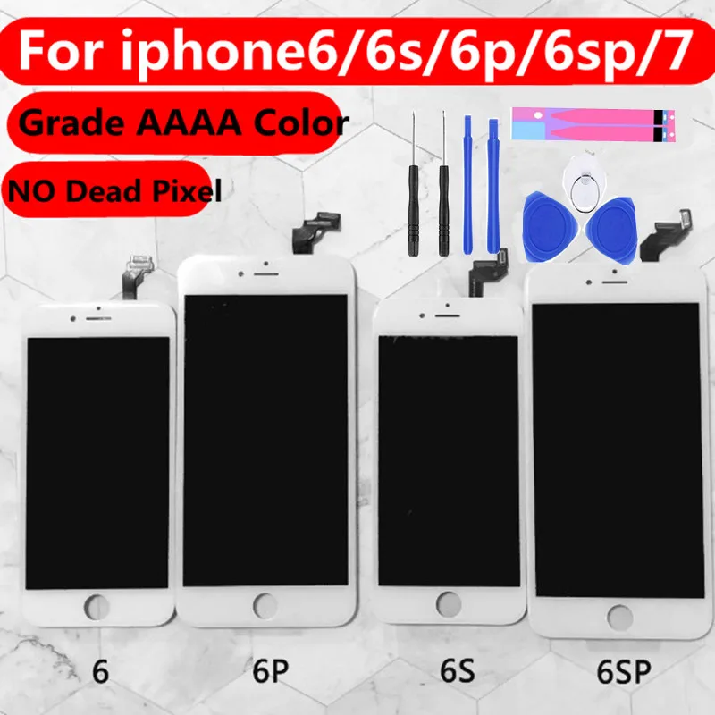 Класс AAAA + для iPhone 6 6S Plus 7 lcd с 3D силой кодирующий преобразователь сенсорного