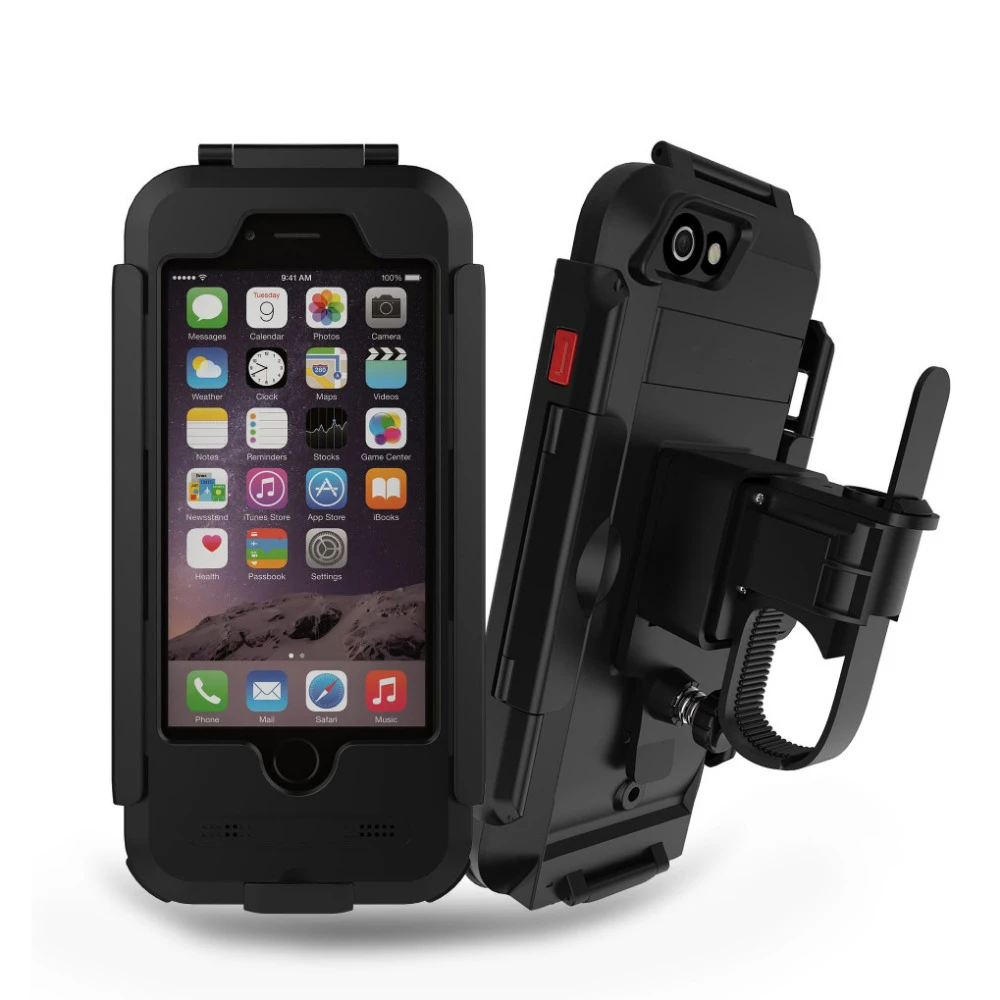 

Neng Bike Bicycle Motor Holder Waterproof Case Pouch for iPhone 5 5S SE 6 6s 7 8 Plus X Telephone outdoor Motor Stand