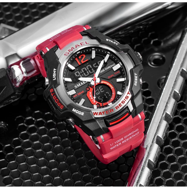 SMAEL zegarek sportowy moda męska Casual budzik 50M wodoodporny wojskowy Chrono podwójny wyświetlacz na rękę Relogio Masculino tanie i dobre opinie Klamra 5Bar Gumowe 22cm 18mm 21mm Okrągły Kwarcowe Zegarki Na Rękę Nie pakiet Auto data Kompletna kalendarz Odporny na wstrząsy SMAEL zegarek sportowy moda męska Casual budzik 50M wodoodporny wojskowy Chrono podwójny wyświetlacz na rękę Relogio Masculino tanie i dobre opinie Klamra 5Bar Gumowe 22cm 18mm 21mm Okrągły Kwarcowe Zegarki Na Rękę Nie pakiet Auto data Kompletna kalendarz Odporny na wstrząsy