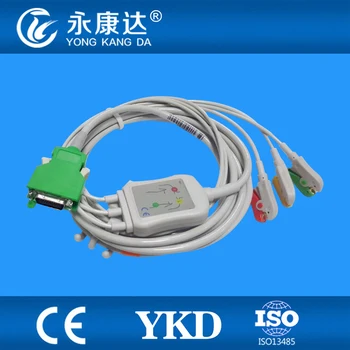 

2 PCS/Lot wholesale Nihon Kohden ECG cable with 3 leads clip IEC