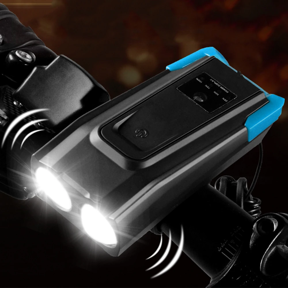 

4000mAh USB Rechargeable Induction Bicycle Smart Light Horn Multi-modes Waterproof Bicycle Headligh For Bike Accessore