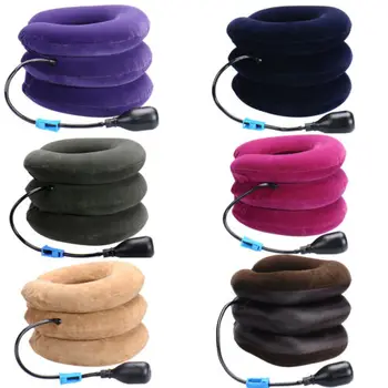 

Cervical Collar Neck Relief Traction Brace Support Stretcher Inflatable Comfortable Hot Air Pillow U shape Travel Office Durable