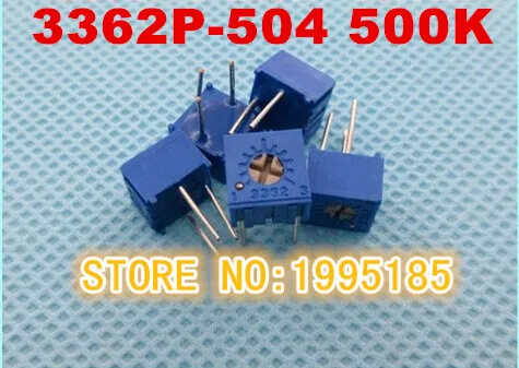 100pcs 3362 P 504 precision adjustable potentiometer 500K lap ...