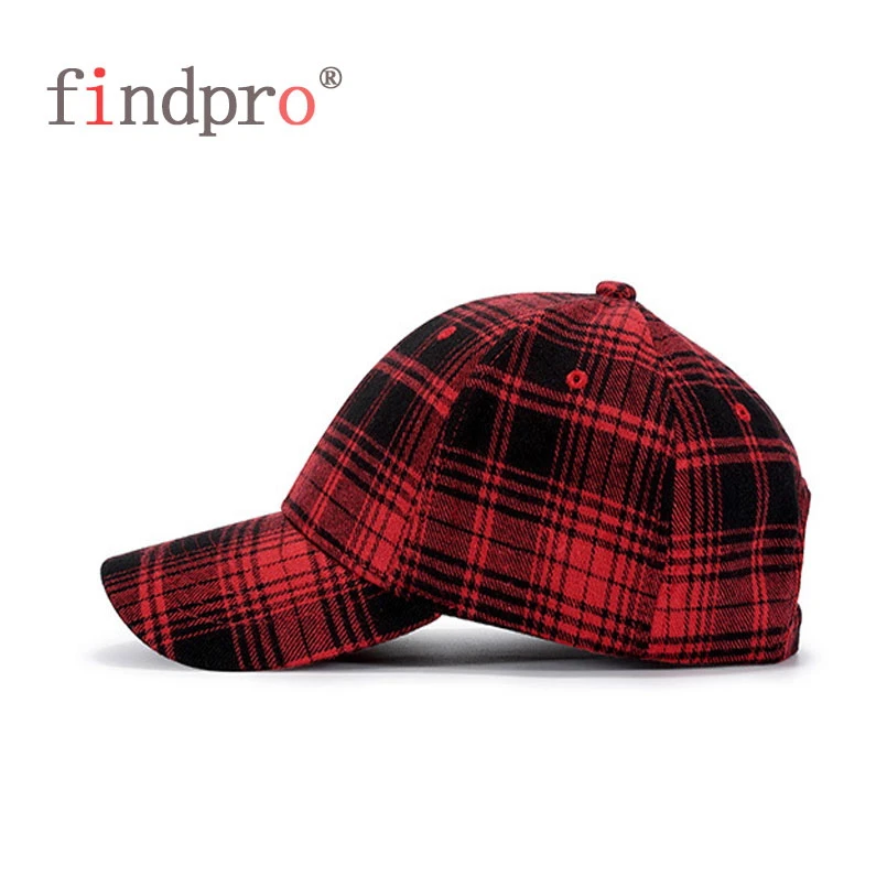 Findpro новая зимняя клетчатая бейсбольная кепка для мужчин и женщин 100% хлопок