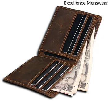

New Mens Business Wallet Genuine Leathermen Purse Wallet Men Magic Slim Love and Freedom Anti Theft RFID Men's Wallet Folding QQ