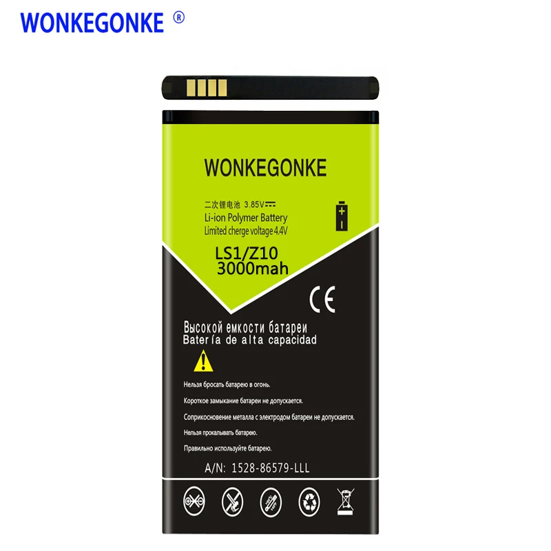 Аккумулятор WONKEGONKE LS1 для BlackBerry Z10 LTE с питанием от батареек мобильных телефонов