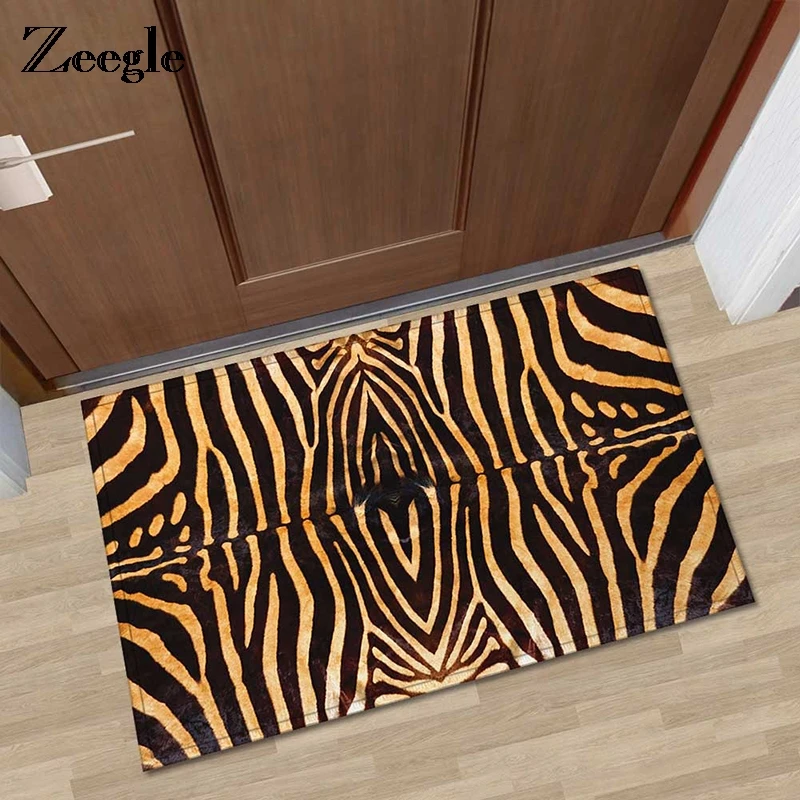 Buy Zeegle Furry Pattern Door Mat For Outdoor Entrance