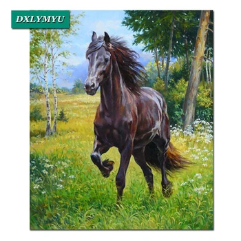 

Needlework 5D DIY Diamond Painting Running handsome horse 3d Diamond Embroidery Crafts Square Drill Full Embroidery Home Decor