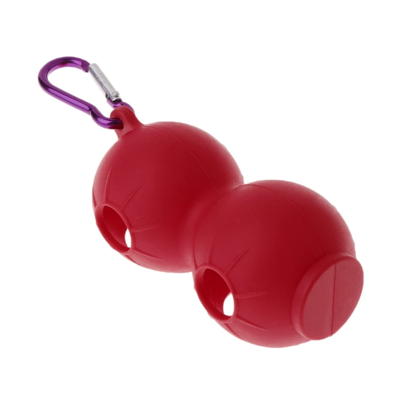 كرة جولف حماية حامل مزدوجة غطاء سيليكون كم حلقة تسلق الرياضة التبعي