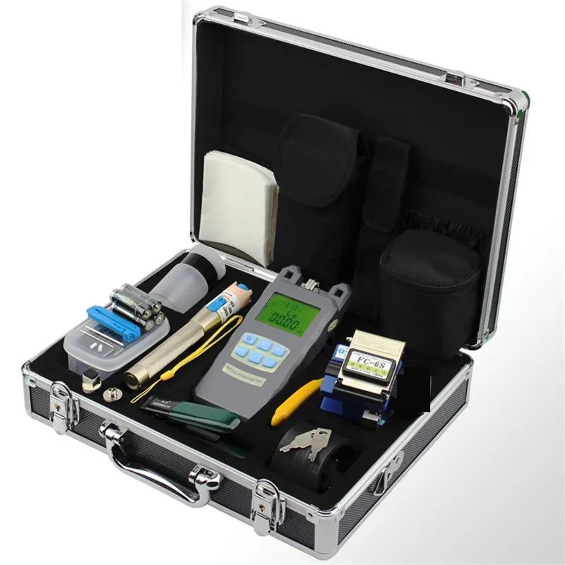 

Brand New 21 IN ONE FTTH Tools KIT Fiber Optic Fast Connector TOOLS,Optical Power Meter,Optic Fiber Cleaver,Visual Fault Locater