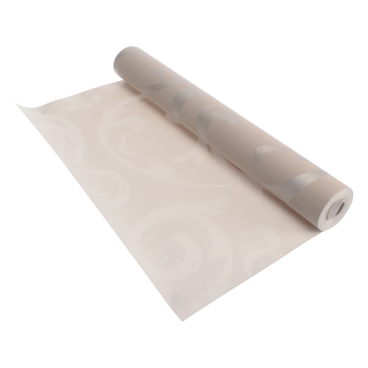 10m Textured Wallpaper Roll Silver 3D Floral Design Non-woven Textured Wall Sticker European Style For Room TV Background Decor