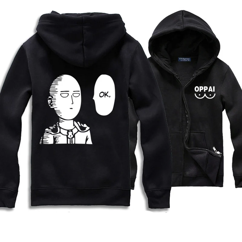 Толстовка с капюшоном One Punch Man, уличная одежда