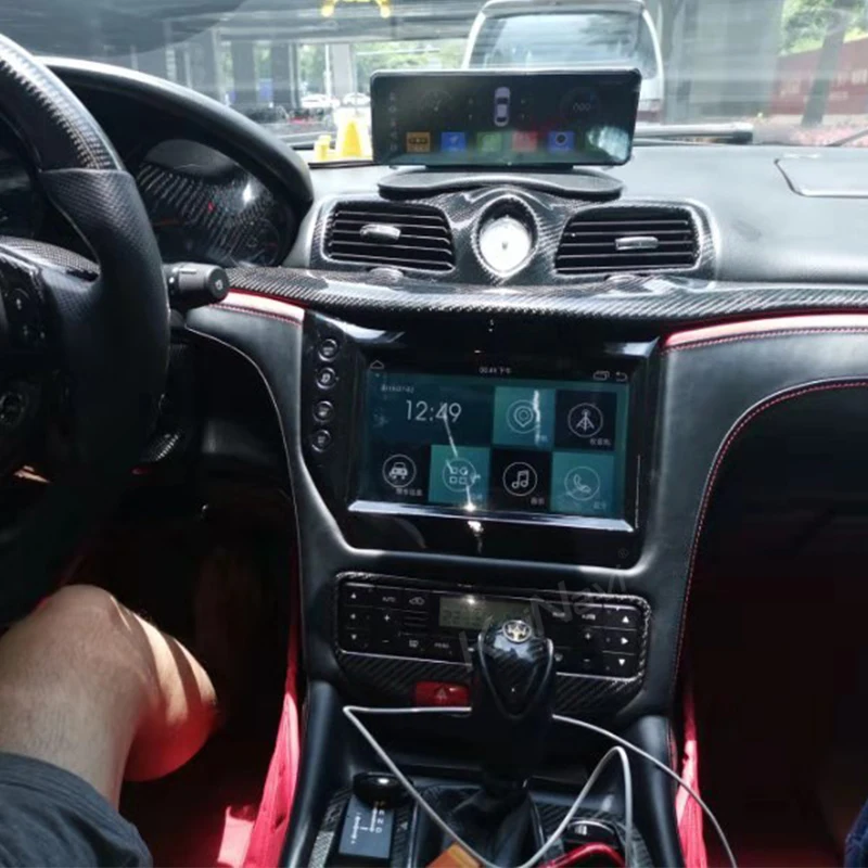 Top KiriNavi 6 core PX6 4+64G 9" Android 8.1 Car navigation gps for Maserati GT 9 2007-2015 WIFI  bluetooth Music player car radio 5