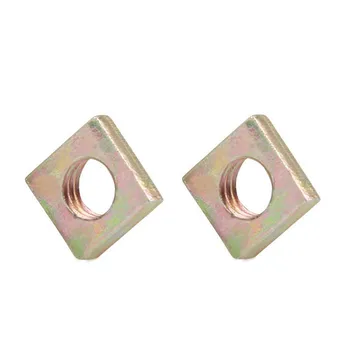 

50Pcs DIN562 M3 M4 M5 M6 Color Zinc Plated Square Nuts Without Bevel Block Square Quadrangle Galvanized Pressed Nuts