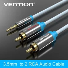 Vention Brand 2RCA to 3.5mm Male aux Cable Gold Plated 3.5 Jack RCA Audio Cables Headphone aux Jack Splitter For Iphone
