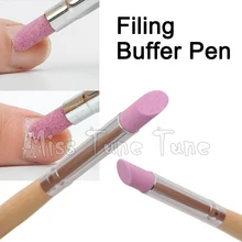 1pcs Nail Art Buffer Filing Buffering Sanding Sticker Trimmer Brush Pen Dead Skin Cuticle Remover Tool