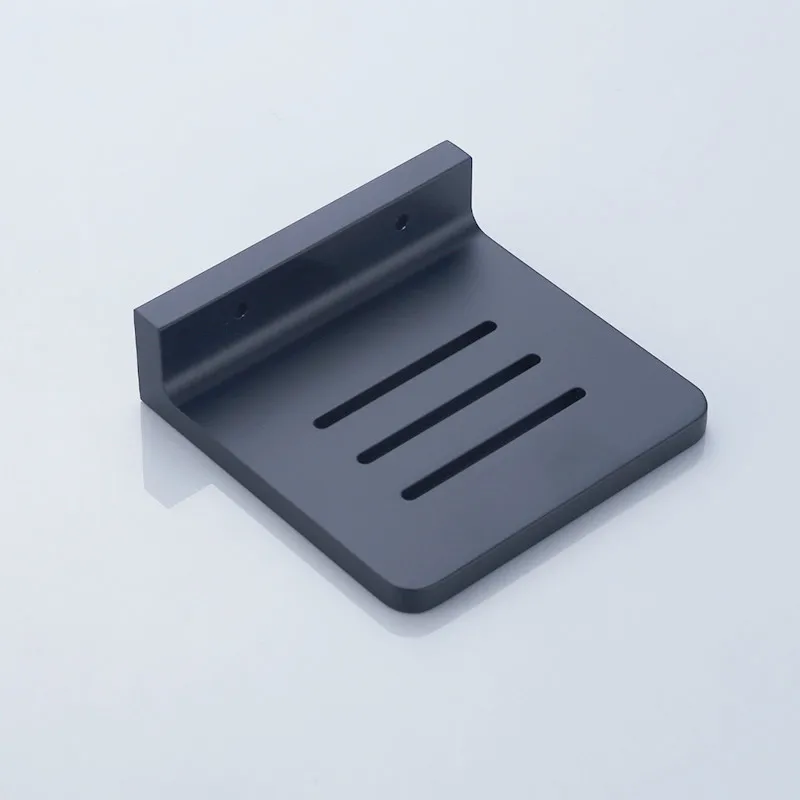 Bathroom Simple Soap Dish Nordic Black Hotel Space Aluminum Box Rack Wall Hanging Free Punch lo10181128 |