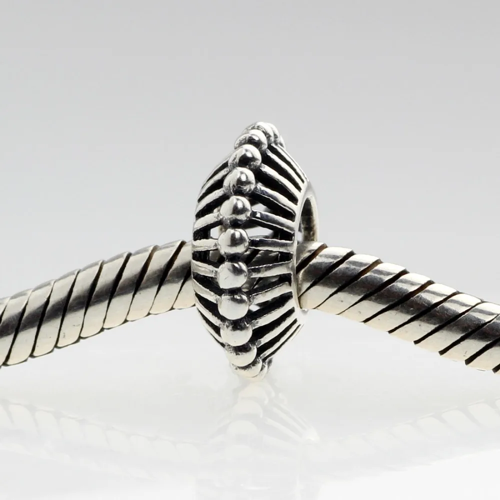 Аутентичные 925 пробы серебряные ажурные модные спейсеры Шарм Бисера Подходят Пандора& Тролль браслет ювелирные изделия