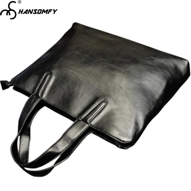 

Men's Tote Casual Shoulder Messenger Bag Computer Business Leather Briefcase