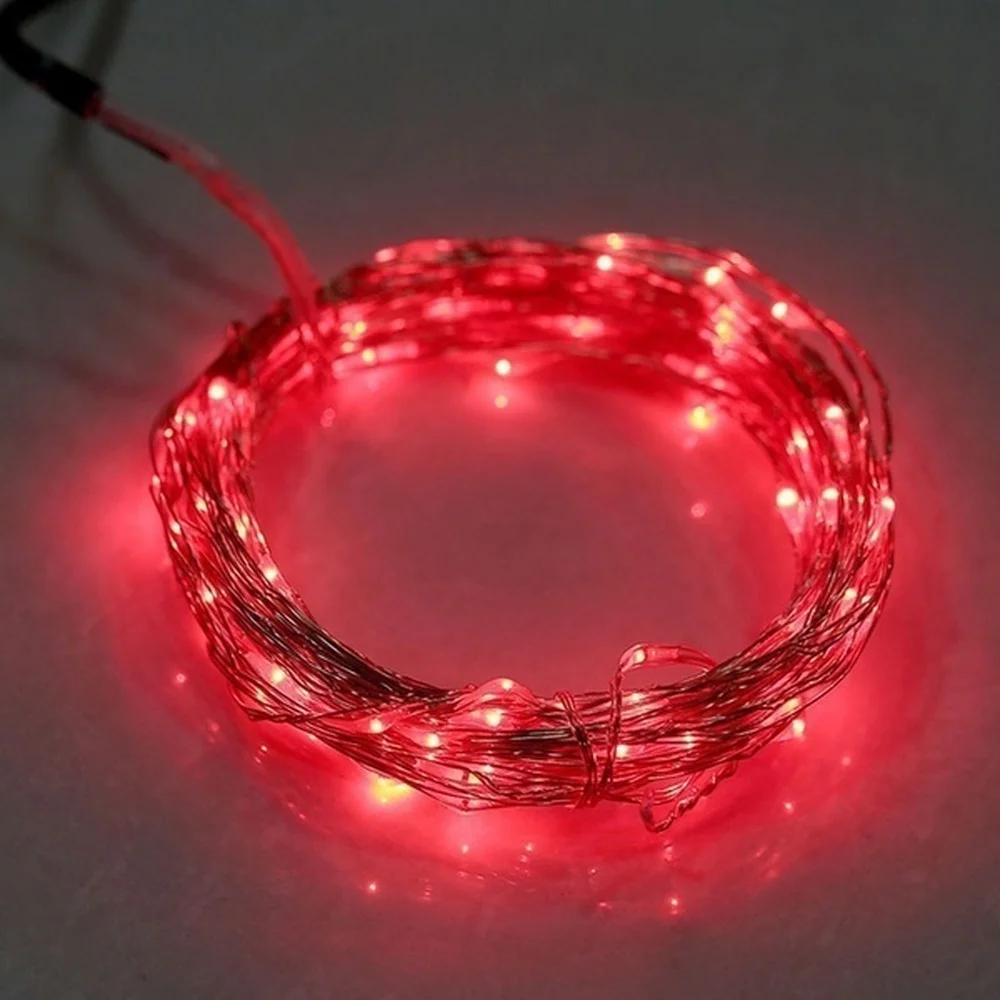 Luzes de Fadas de Cordas da Lâmpada Decoração da Bateria Fio de Cobre Luzes Cordas 30 40 50 100led Party Brilhantes Operado Levou Guirlanda Led 20 - 9 High Quality Luzes e Iluminação