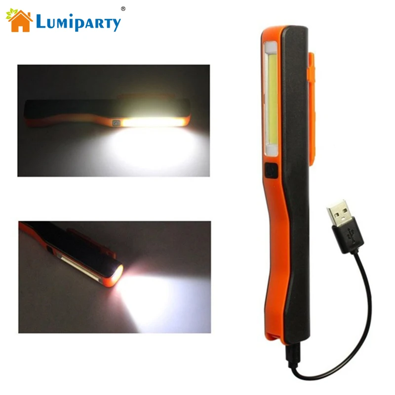 Фонарик Lumiparty светодиодный супер яркий с usb зарядкой COB для проверки мини ручка