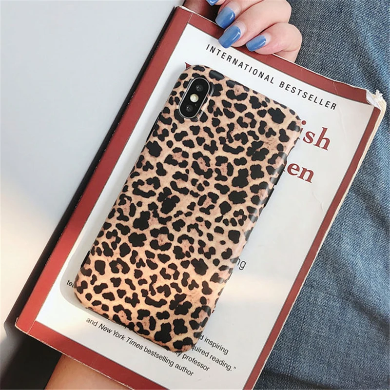 Fashion Leopard print Phone Case For iphone XS Max XR X Case For iphone 6 6S 8 7 plus Back Cover Luxury Soft Cases Matte Capa