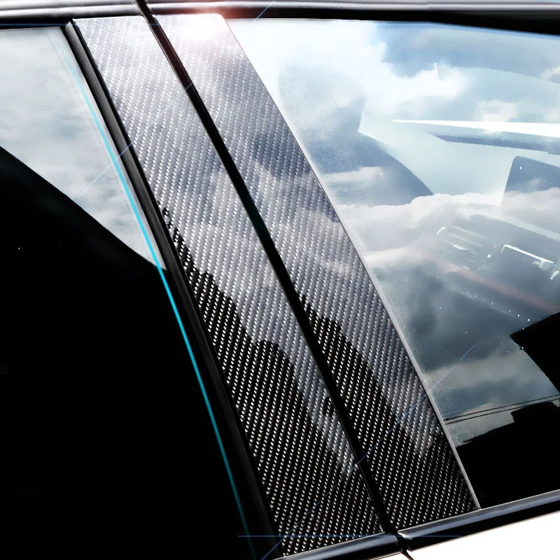 

Car Rear Window B-pillars Sticker For BMW New X6 F16 2014 2015-2018 Carbon Fiber Decorative Sticker Car Window Accessories