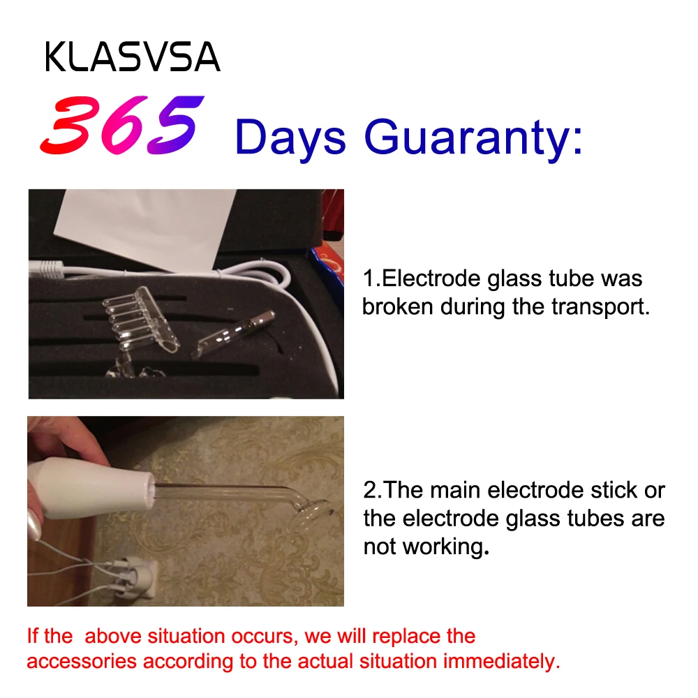 KLASVSA Дарсонваль высокочастотный палочка Хромотерапия электрод прибор