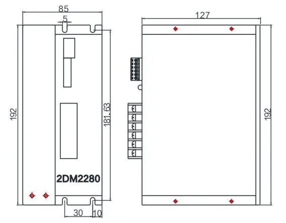 2DM2280 2 фазы NEMA42 NEMA52 шаговый двигатель драйвер 32 бит DSP AC80-220V 8.2A JMC