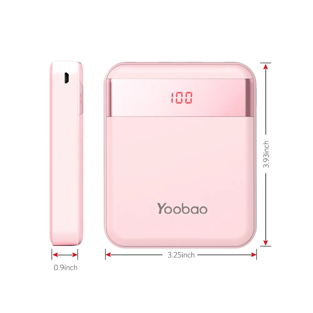 Yoobao mi ni power Bank, 10000 мА/ч, милое зарядное устройство, портативное зарядное устройство, внешняя батарея, повербанк для Xiaomi mi 2, для телефона huawei P9