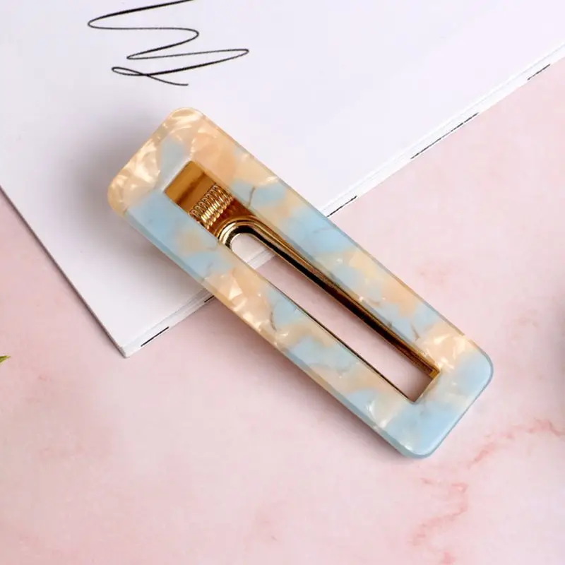 

16 Styles Sweet Candy Colored Acetate Duckbill Hair Clip Women Girls Marble Textured Pattern Geometric Hair pin Styling Barrett