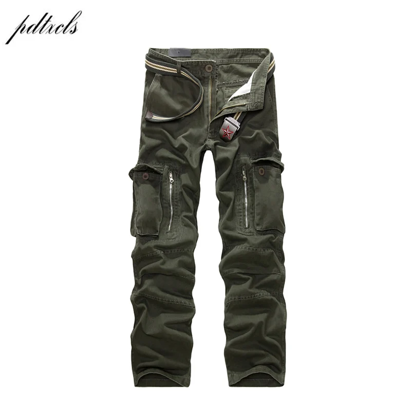  49 2018 Good Quality Military Cargo Pants Men Hot Camouflage Cotton Men Trousers 7 Colors
