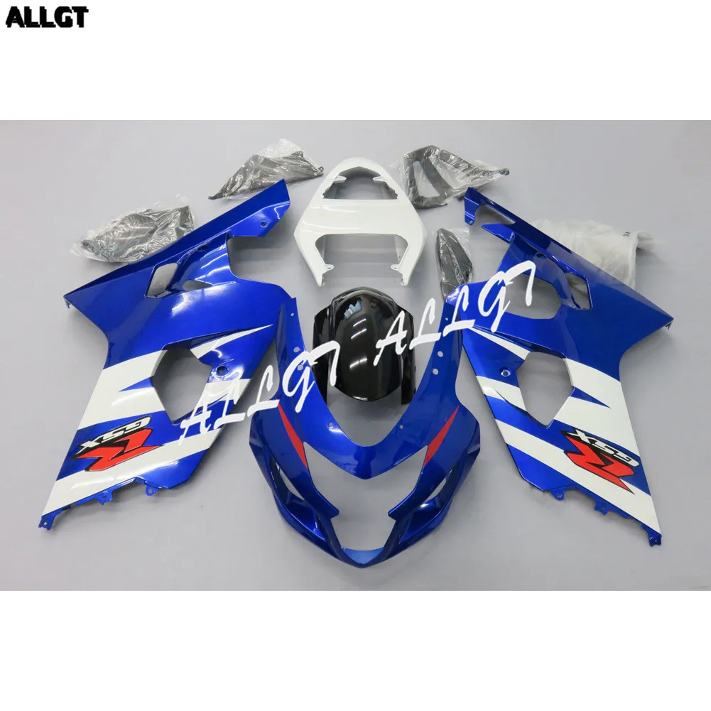

WHITE BLUE Bodywork Fairing Kit Painted ABS For Suzuki GSX-R 600 / 750 2004-2005