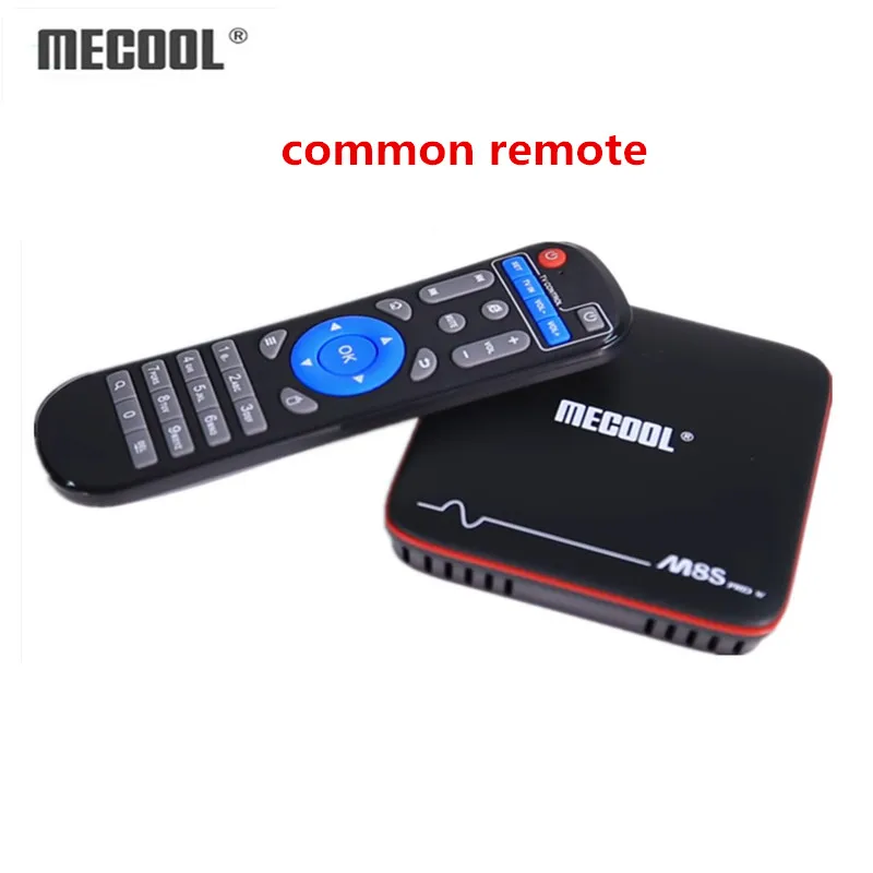 Mecool M8S PRO W Smart Android ТВ Box Android 7,1 2,4G, Wi-Fi, 4 K, 2 Гб оперативной памяти, 16 Гб встроенной памяти, с поддержкой голосовой Управление Amlogic S905W набор CPU компьютерной приставки к телевизору - Цвет: common remote