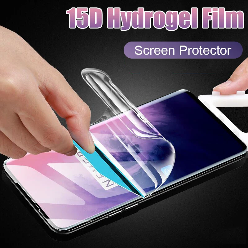 

15D Full Cover Hydrogel Film On The For Oneplus 7 Pro 6t 5t Screen Protector Film For Oneplus 1+7 5 6 Protective Film Not Glass