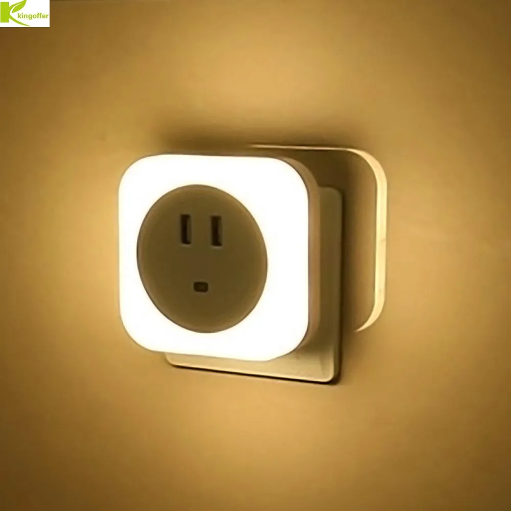 Умный светодиодный ночник с двумя usb портами и зарядным устройством штепсельная