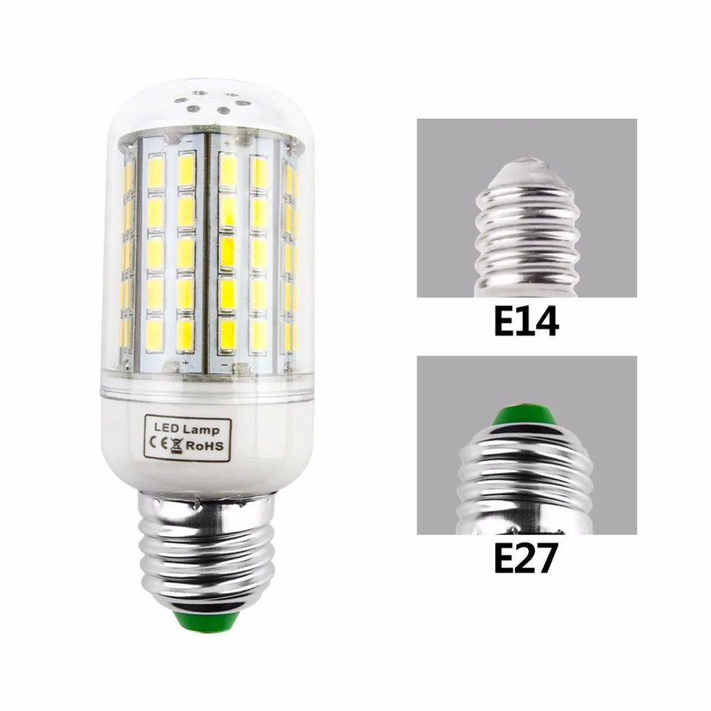Светодиодная лампа E27 светодиодная лампочка E14 SMD5730 220 В кукуруза лампочки 24 36 48 56 69