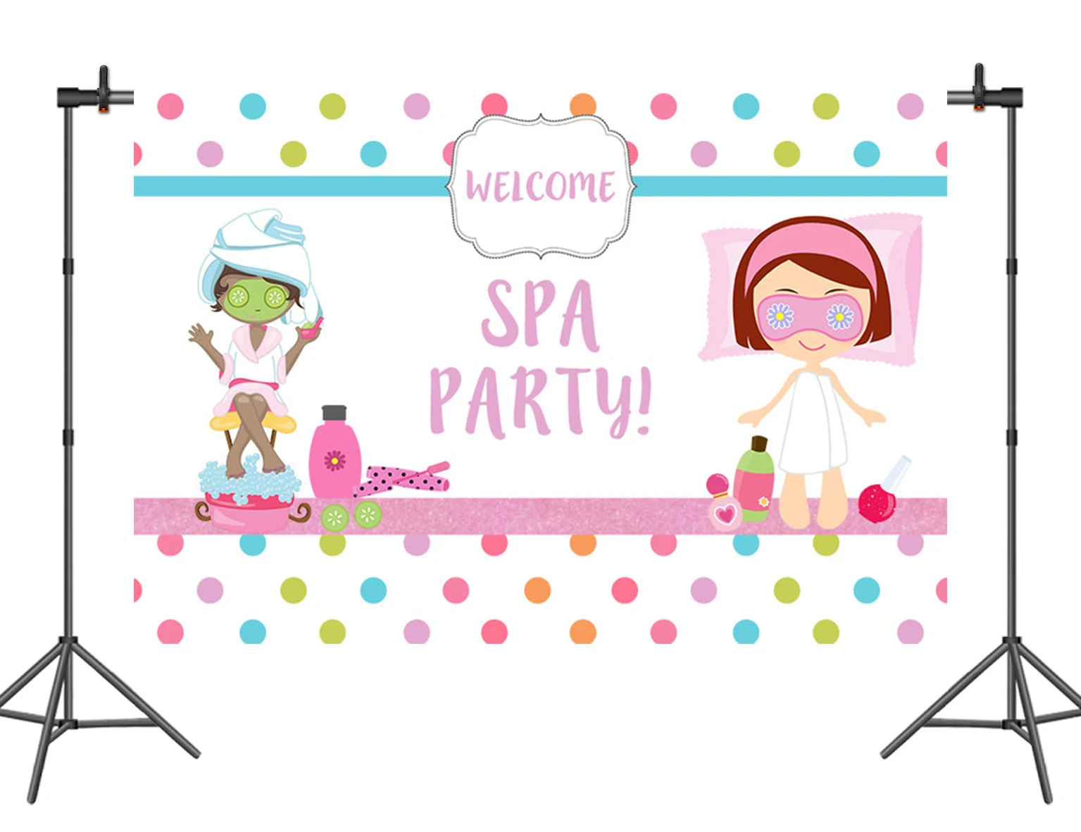 

Sensfun custom spa party photo background birthday party photography backdrops high quality fabric backdrop