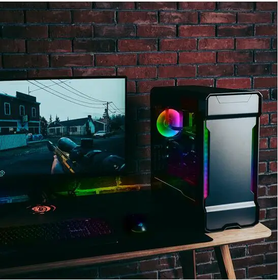 PHANTEKS Evolv X 518 двойная система EATX шасси RGB светильник с управлением из закаленного стекла чехол для настольного компьютера - Цвет: Streamer silver