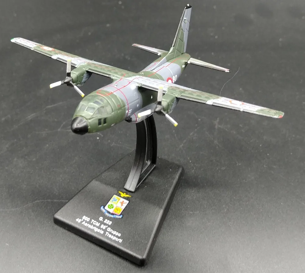 

rare Value LE 1: 250 Italian Air Force G.222 tactical transport aircraft Alloy aircraft model Collection model Holiday gifts