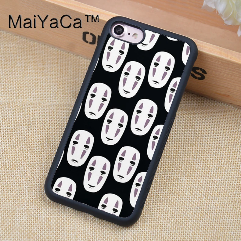 

MaiYaCa Spirited Away Inspired Noface Pattern Phone Cases For iphone 6 6s Back Shell Bags Cover Rubber Soft TPU Edge Fundas