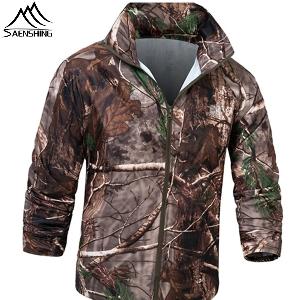 

Saenshing Hunting Clothes for Hunting Summer Autumn Man's Waterproof Jacket Camping Windproof Bionic Jacket Compressed S-XXL