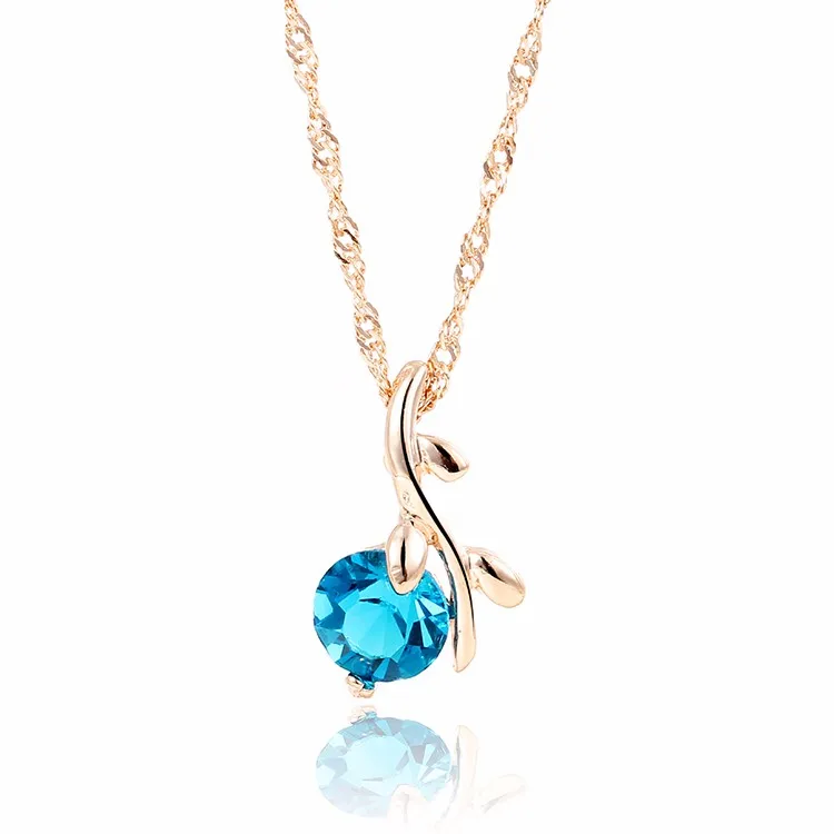 MINHIN Рождественский подарок кристалл CZ ожерелье серьги кольцо ювелирный набор элегантный цветок кулон ожерелье ювелирные комплекты на годовщину