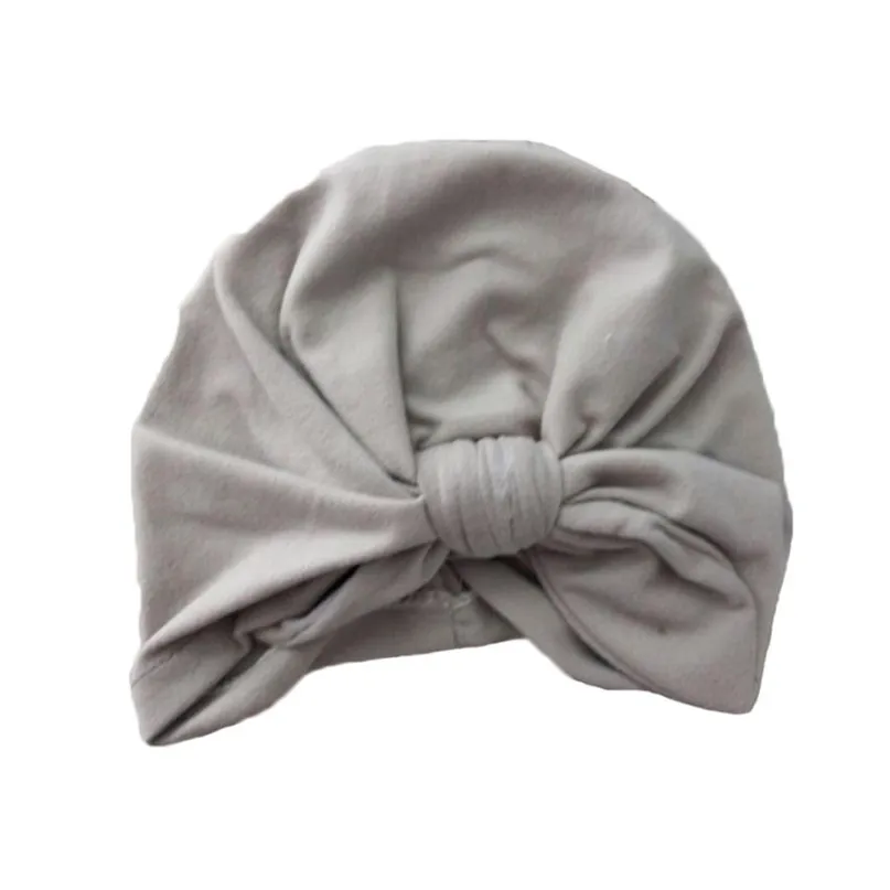 5 цветов; Милая модная шапка для маленьких мальчиков и девочек; милая мягкая дизайнерская шапочка с бантом; Лидер продаж; ST25 - Цвет: Серый