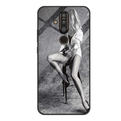 Для Nokia X71 чехол wolf lady закаленное стекло силиконовая рамка стекло Жесткий Чехол для Nokia X71 X 71 6,3" оболочка TA-1172 чехол - Цвет: A3